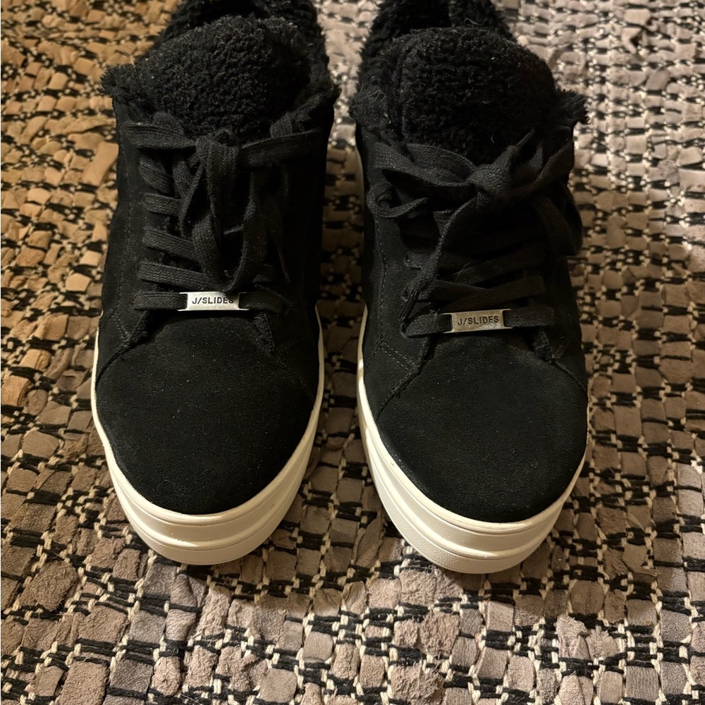 J/SLIDES Black and White Sneakers